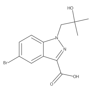 5-Bromo-1-(2-hydroxy-2-methylpropyl)-1H-indazole-3-carboxylic acid结构式