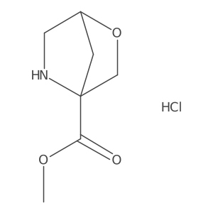 Methyl 2-oxa-5-azabicyclo[2.2.1]heptane-4-carboxylate hydrochloride Structure