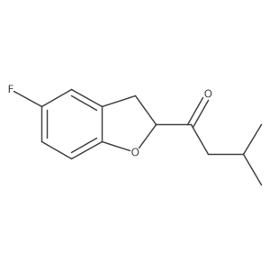 1-(5-Fluoro-2,3-dihydro-1-benzofuran-2-yl)-3-methylbutan-1-one结构式