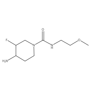 4-amino-3-fluoro-N-(2-methoxyethyl)piperidine-1-carboxamide结构式