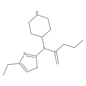 N-(4-ethyl-1,3-thiazol-2-yl)-N-(piperidin-4-yl)butanamide Structure