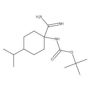 tert-butyl N-[1-carbamimidoyl-4-(propan-2-yl)cyclohexyl]carbamate Structure