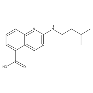 2-[(3-Methylbutyl)amino]quinazoline-5-carboxylic acid结构式
