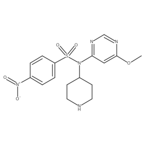N-(6-methoxypyrimidin-4-yl)-4-nitro-N-(piperidin-4-yl)benzene-1-sulfonamide Structure