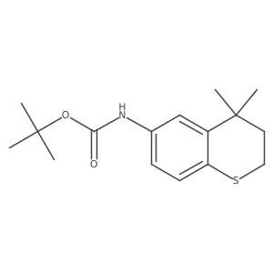 tert-butyl N-(4,4-dimethyl-3,4-dihydro-2H-1-benzothiopyran-6-yl)carbamate结构式