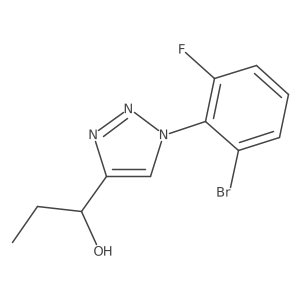 1-[1-(2-Bromo-6-fluorophenyl)triazol-4-yl]propan-1-ol结构式