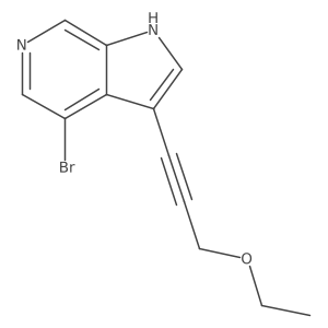 4-bromo-3-(3-ethoxyprop-1-yn-1-yl)-1H-pyrrolo[2,3-c]pyridine结构式