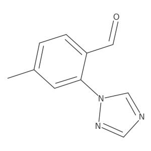 4-methyl-2-(1H-1,2,4-triazol-1-yl)benzaldehyde结构式