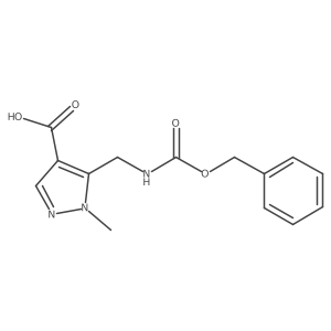 5-({[(benzyloxy)carbonyl]amino}methyl)-1-methyl-1H-pyrazole-4-carboxylic acid结构式