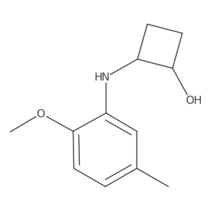 trans-2-[(2-Methoxy-5-methylphenyl)amino]cyclobutan-1-ol结构式