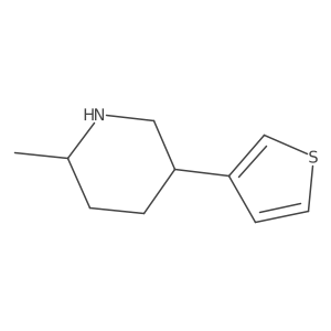2-Methyl-5-(thiophen-3-yl)piperidine Structure