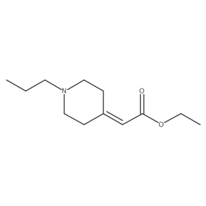 Ethyl 2-(1-propylpiperidin-4-ylidene)acetate结构式