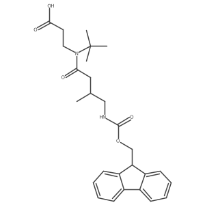 3-[N-tert-butyl-4-({[(9H-fluoren-9-yl)methoxy]carbonyl}amino)-3-methylbutanamido]propanoic acid结构式
