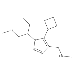 {[5-cyclobutyl-1-(1-methoxybutan-2-yl)-1H-1,2,3-triazol-4-yl]methyl}(methyl)amine结构式