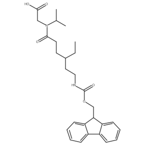 2-[4-ethyl-6-({[(9H-fluoren-9-yl)methoxy]carbonyl}amino)-N-(propan-2-yl)hexanamido]acetic acid Structure