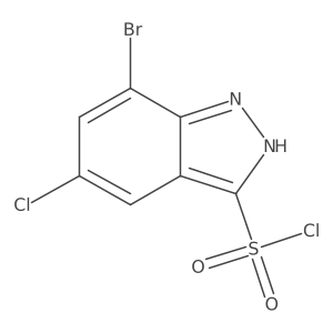 7-bromo-5-chloro-1H-indazole-3-sulfonyl chloride结构式