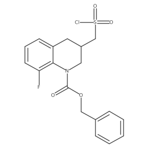 Benzyl 3-[(chlorosulfonyl)methyl]-8-fluoro-1,2,3,4-tetrahydroquinoline-1-carboxylate Structure