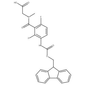 2-{1-[3-({[(9H-fluoren-9-yl)methoxy]carbonyl}amino)-2,6-difluorophenyl]-N-methylformamido}acetic acid Structure