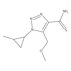 5-(methoxymethyl)-1-(2-methylcyclopropyl)-1H-1,2,3-triazole-4-carbothioamide Structure