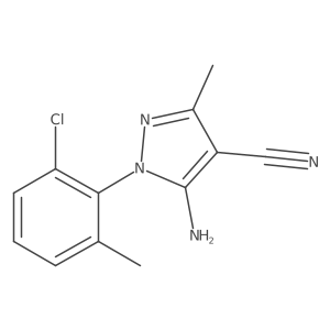 5-Amino-1-(2-chloro-6-methylphenyl)-3-methyl-1H-pyrazole-4-carbonitrile Structure