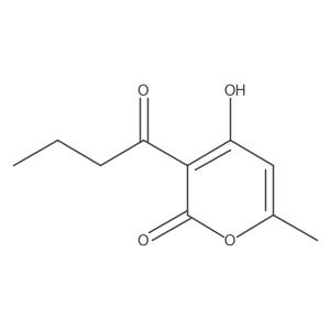 4-Hydroxy-6-methyl-3-(1-oxobutyl)-2H-pyran-2-one结构式