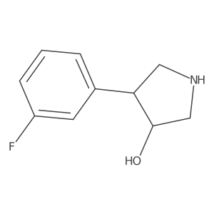 rac-(3R,4S)-4-(3-fluorophenyl)pyrrolidin-3-ol结构式