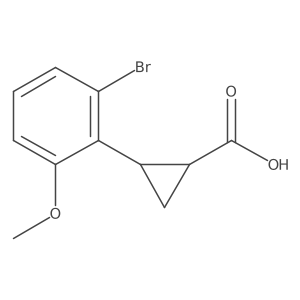 rac-(1R,2R)-2-(2-bromo-6-methoxyphenyl)cyclopropane-1-carboxylic acid Structure