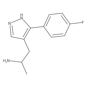 (2R)-1-[3-(4-fluorophenyl)-1H-pyrazol-4-yl]propan-2-amine Structure
