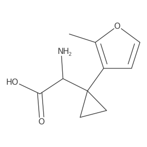 2-Amino-2-[1-(2-methylfuran-3-yl)cyclopropyl]acetic acid Structure