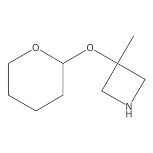 3-Methyl-3-(oxan-2-yloxy)azetidine结构式