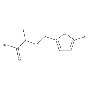 4-(5-Chlorofuran-2-yl)-2-methylbutanoic acid Structure