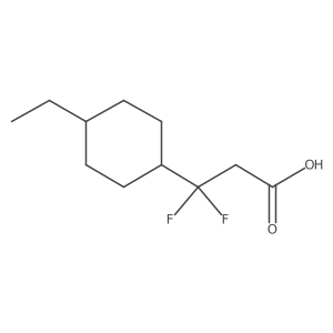 3-(4-Ethylcyclohexyl)-3,3-difluoropropanoic acid结构式