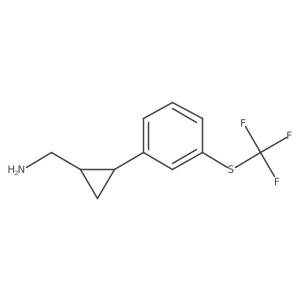 (2-{3-[(Trifluoromethyl)sulfanyl]phenyl}cyclopropyl)methanamine Structure