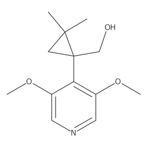 [1-(3,5-Dimethoxypyridin-4-yl)-2,2-dimethylcyclopropyl]methanol结构式