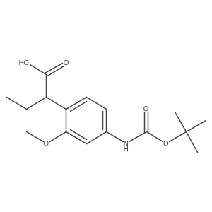 2-(4-{[(Tert-butoxy)carbonyl]amino}-2-methoxyphenyl)butanoic acid结构式