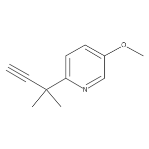 5-Methoxy-2-(2-methylbut-3-yn-2-yl)pyridine结构式