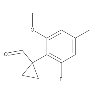 1-(2-Fluoro-6-methoxy-4-methylphenyl)cyclopropane-1-carbaldehyde Structure