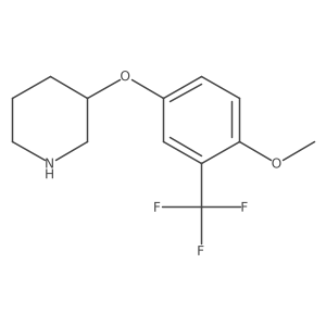 3-[4-Methoxy-3-(trifluoromethyl)phenoxy]piperidine结构式
