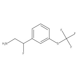 2-Fluoro-2-{3-[(trifluoromethyl)sulfanyl]phenyl}ethan-1-amine Structure