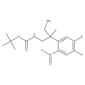tert-butyl N-[3-amino-2-(4,5-difluoro-2-nitrophenyl)-2-methylpropyl]carbamate Structure