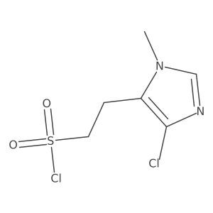2-(4-chloro-1-methyl-1H-imidazol-5-yl)ethane-1-sulfonyl chloride结构式