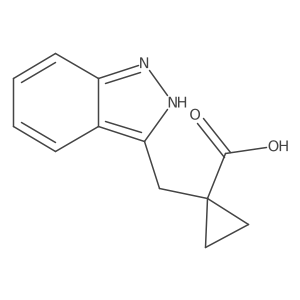 1-[(1H-indazol-3-yl)methyl]cyclopropane-1-carboxylic acid结构式