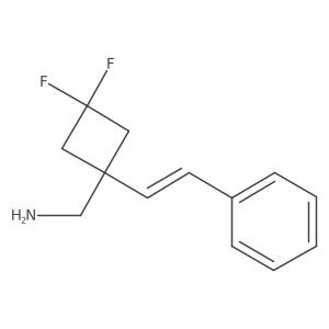 [3,3-Difluoro-1-(2-phenylethenyl)cyclobutyl]methanamine结构式