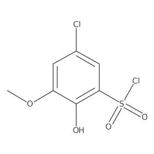 5-Chloro-2-hydroxy-3-methoxybenzene-1-sulfonyl chloride Structure
