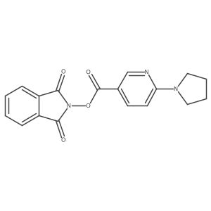 1,3-dioxo-2,3-dihydro-1H-isoindol-2-yl 6-(pyrrolidin-1-yl)pyridine-3-carboxylate结构式
