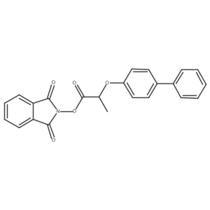 1,3-dioxo-2,3-dihydro-1H-isoindol-2-yl 2-(4-phenylphenoxy)propanoate Structure