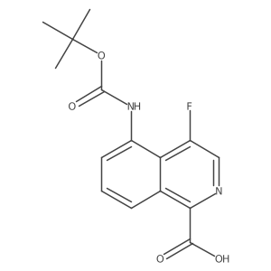5-{[(Tert-butoxy)carbonyl]amino}-4-fluoroisoquinoline-1-carboxylic acid Structure