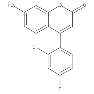 4-(2-Chloro-4-fluorophenyl)-7-hydroxy-2H-chromen-2-one Structure