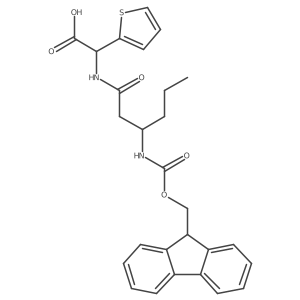 2-[(3S)-3-({[(9H-fluoren-9-yl)methoxy]carbonyl}amino)hexanamido]-2-(thiophen-2-yl)acetic acid Structure