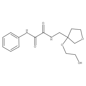 N1-((3-(2-hydroxyethoxy)tetrahydrofuran-3-yl)methyl)-N2-phenyloxalamide结构式